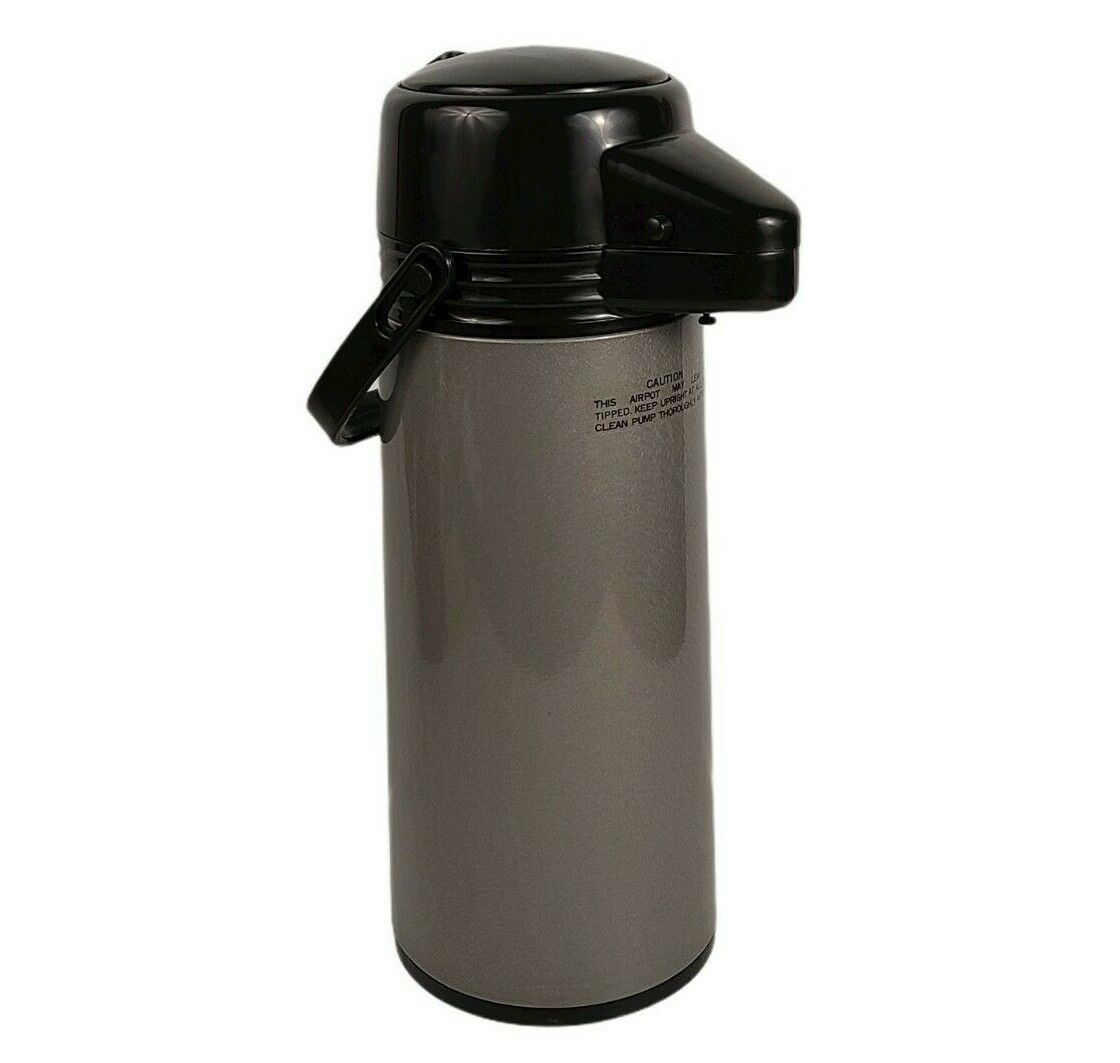 Vintage Air Pump Coffee Pot Dispenser Vacuum Hot Cold Metro Thermal Carafe 1.9 L