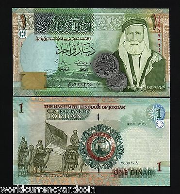 Jordan 1 Dinar New 2009 King Camel Flag Unc Arab Jordanian Money Bill Bank Note