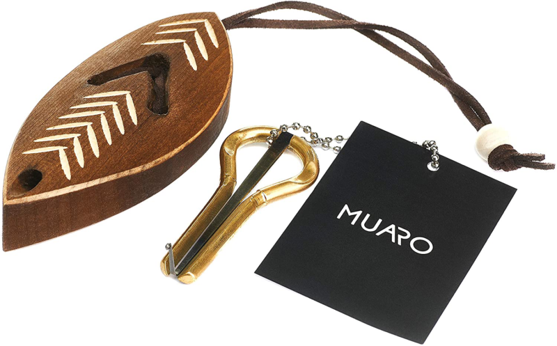 Muaro Jew's Harp By P.potkin In A Dark Wooden Case (mouth Musical Instrument)