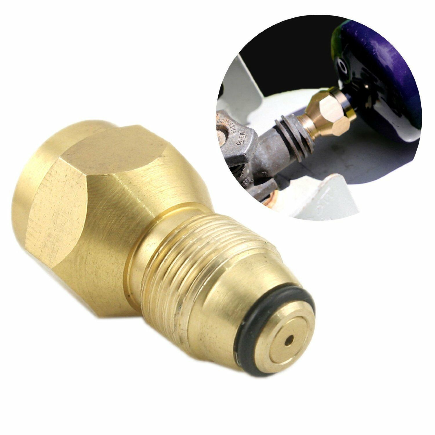 Propane Refill Adapter Lp Gas 1 Lb Cylinder Tank Coupler Heater 100% Brass