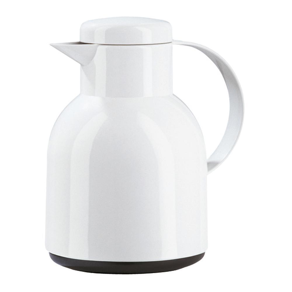 Emsa Samba Vacuum Jug Quick Press 1l White Coffee, Tea Jug Vacuum Flask 504229