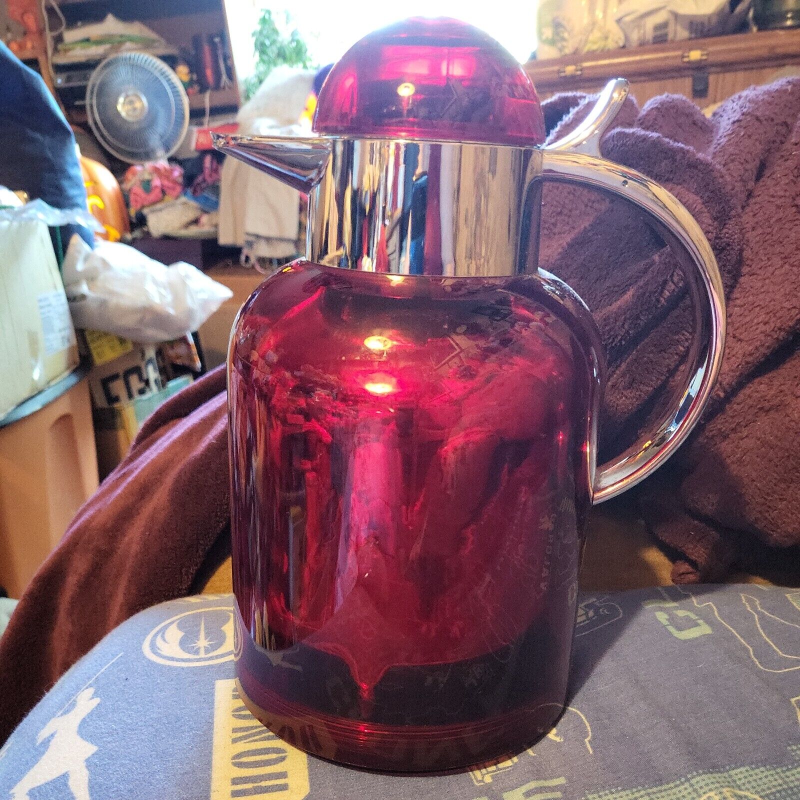Emsa Thermomatic Thermos Coffeepot Translucent  Red